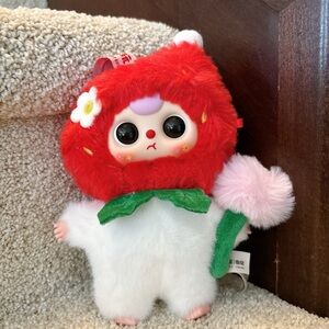 Baby three flower Cute Red and White Plush Toy